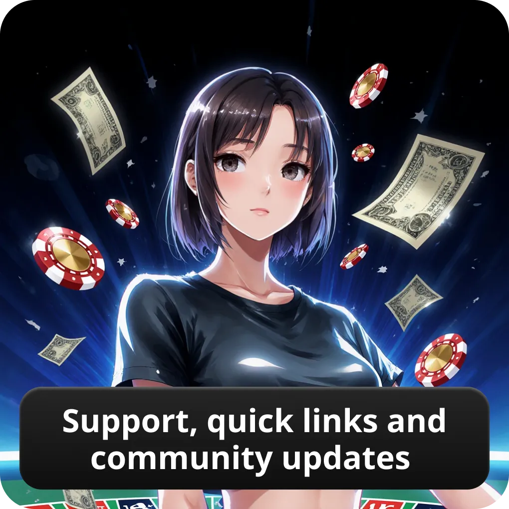 Support, quick links and community updates