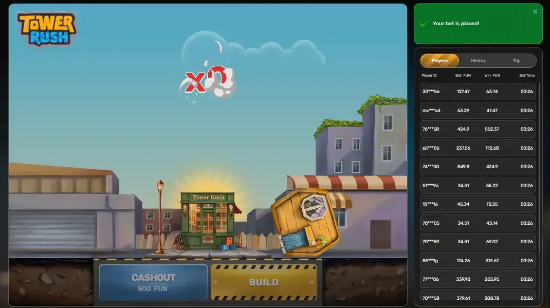 Instant browser access with no app required Tower Rush demo